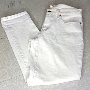 Madewell Tomboy Jeans White Straight Legged Size 26